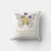 February Birth Flower Decorative Pillow Kussen (Voorkant)