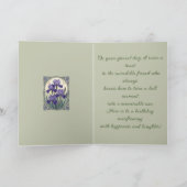 February Birth Flower Iris Flowers Art Nouveau Sty Kaart (Binnen)