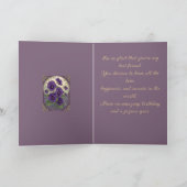 February Birth Flower Viola Flowers Art Nouveau St Kaart (Binnen)