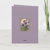 February Birth Flower Violet Viola Art Nouveau Sty Kaart (Achterkant)