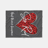 February Is Red Heart Health Heart Disease Awarene Fleece Deken (Voorkant (Horizontaal))