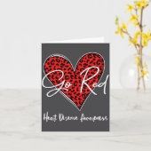 February Is Red Heart Health Heart Disease Awarene Kaart (Gele Bloem)