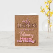 February Legends Heartfelt Birthday Kaart (Gele Bloem)