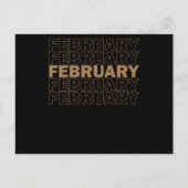 February Shadow Black History Month Aankondigingskaart (Voorkant)