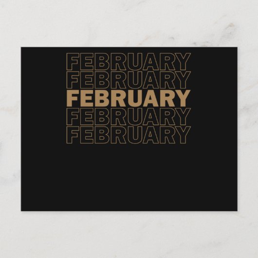 February Shadow Black History Month Aankondigingskaart (Voorkant)