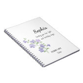 February Violet Personalized Birthday Notitieboek (Rechterzijde)