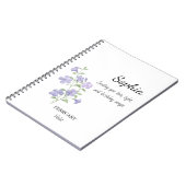 February Violet Personalized Birthday Notitieboek (Linkerzijde)