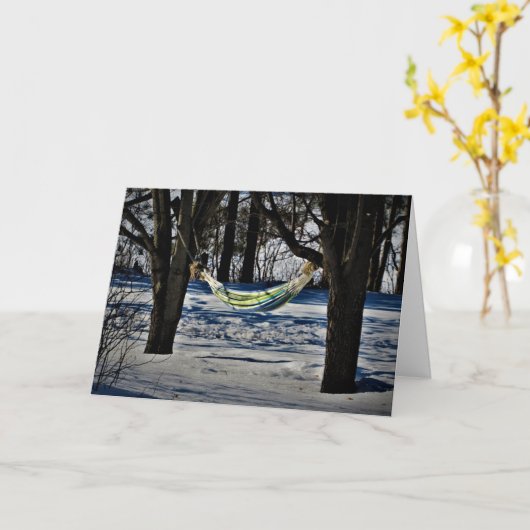 "February's Rest" kerstkaart Kaart (Gele Bloem)