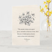 February's Violets Kaart (Gele Bloem)