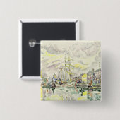 Fecamp, 1934 vierkante button 5,1 cm (Voorkant /achterkant)