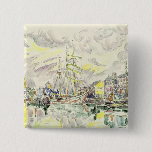 Fecamp, 1934 vierkante button 5,1 cm (Voorkant)