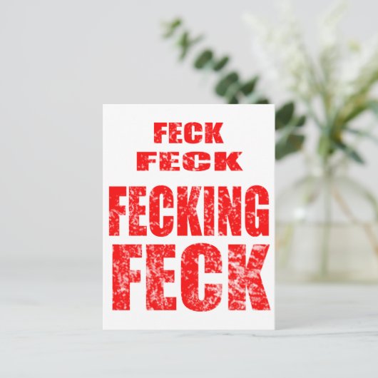 fecesfeck briefkaart (Staand voorkant)