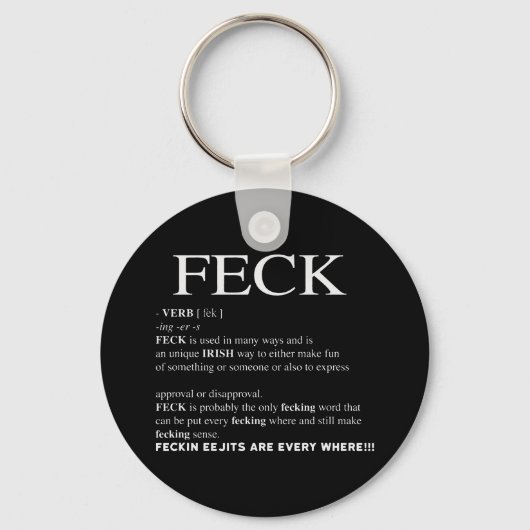 Feck Irish Definition grappige patrick day Sleutelhanger (Voorkant)