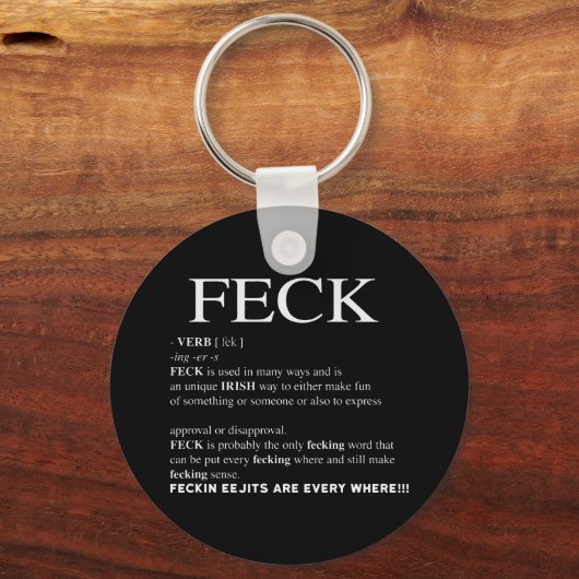Feck Irish Definition grappige patrick day Sleutelhanger (Voorkant)