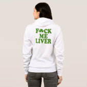 Feck me Liver Funny Irish Hoodie (Achterkant volledig)