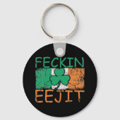 Feckin Eejit Ireland Slang flag Ireland Sleutelhanger (Voorkant)