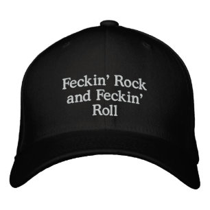 "Feckin' Rock and Feckin' Roll" Pet (zwart)