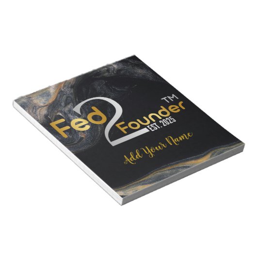 Fed2Founder-Bord Notitieblok (Schuin)