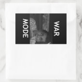 Fed staat daar boven - oorlogsmodus rechthoekige sticker (Tas)