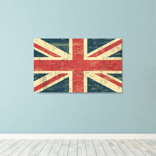 Fed Union Jack Canvas Afdruk (Insitu (Houten vloer))