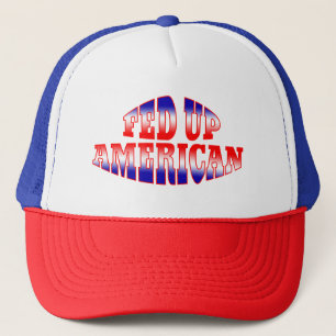 FED UP AMERICAN Red White Blue Patriotic Trucker Pet