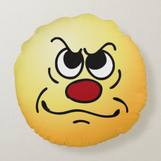 Fed Up Face Grumpey Rond Kussen