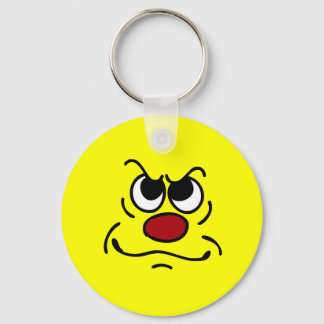 Fed Up Face Grumpey Sleutelhanger