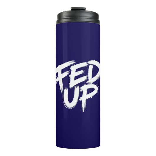 Fed Up Graffiti Typografie Thermosbeker (Voorkant)
