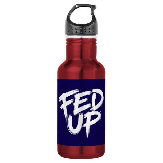 Fed Up Graffiti Typografie Waterfles (Voorkant)