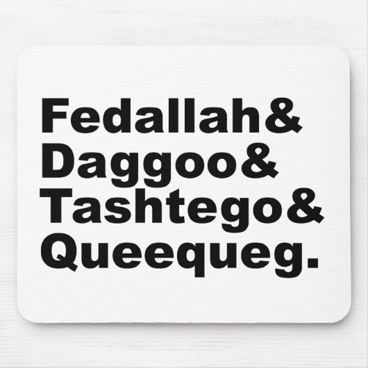 Fedallah Daggoo Tashtego Queequeg | Moby Dick Pals Muismat (Voorkant)