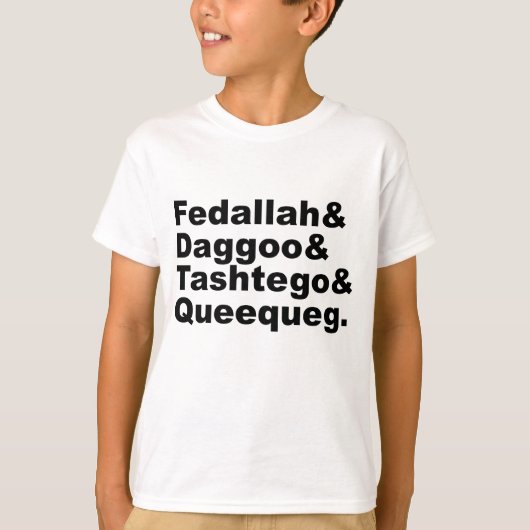 Fedallah Daggoo Tashtego Queequeg | Moby Dick Pals T-shirt (Voorkant)