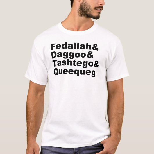 Fedallah Daggoo Tashtego Queequeg | Moby Dick Pals T-shirt (Voorkant)
