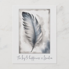 Feder Vogelfeder Freiheit Freedom Karte Postkarte Briefkaart