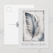 Feder Vogelfeder Freiheit Freedom Karte Postkarte Briefkaart (Voorkant / Achterkant)