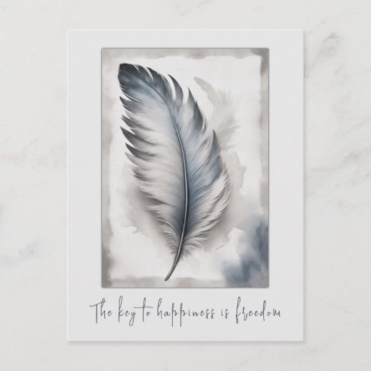 Feder Vogelfeder Freiheit Freedom Karte Postkarte Briefkaart (Voorkant)