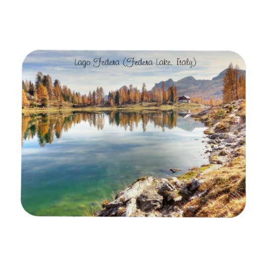 Federa-meerlandschap - Lago Federa, Italië Magneet (Horizontaal)