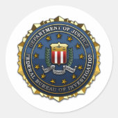 Federaal Onderzoeksbureau Ronde Sticker (Voorkant)