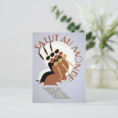  federaal theaterproject Salut au Monde WPA Briefkaart (Staand voorkant)