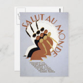  federaal theaterproject Salut au Monde WPA Briefkaart (Voorkant / Achterkant)