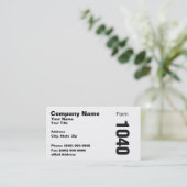 Federal 1040 Form on White Visitekaartje (Staand voorkant)