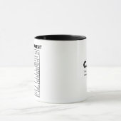 Federal Agent Nutrition Facts Aangepaste naam Mok (Midden)