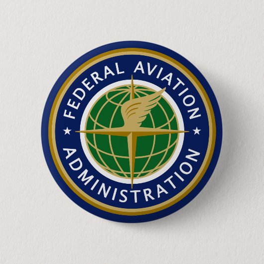 Federal Aviation Administration FAA Ronde Button 5,7 Cm (Voorkant)
