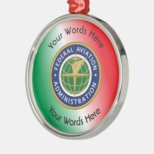 Federal Aviation Administration Shield Metalen Ornament (Links)