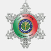 Federal Aviation Administration Shield Tin Sneeuwvlok Ornament (Voorkant)