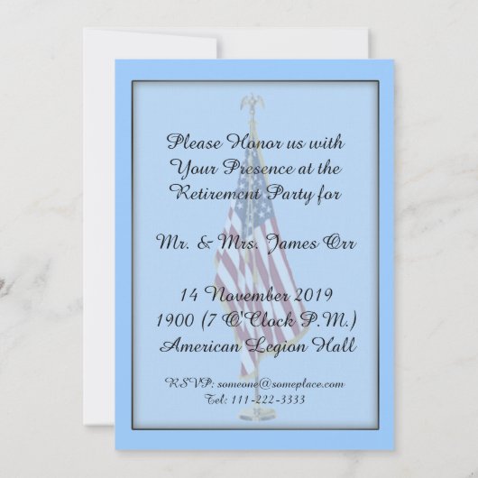 Federal Aviation Agency VVV Uitnodiging tot uittre (Achterkant)