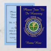 Federal Aviation Agency VVV Uitnodiging tot uittre (Voorkant / Achterkant)