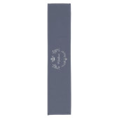 Federal Blue Crown Crest Personalized Korte Tafelloper (Voorkant)