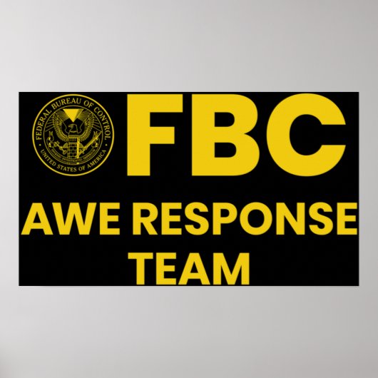 Federal Bureau of Control - AWE Response Team Poster (Voorkant)