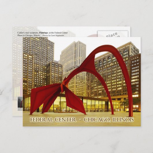 Federal Center Plaza, Chicago, Illinois Briefkaart (Voorkant / Achterkant)