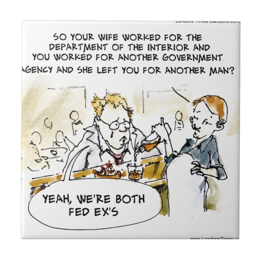 Federal Ex Spouse Funny Tegeltje (Voorkant)
